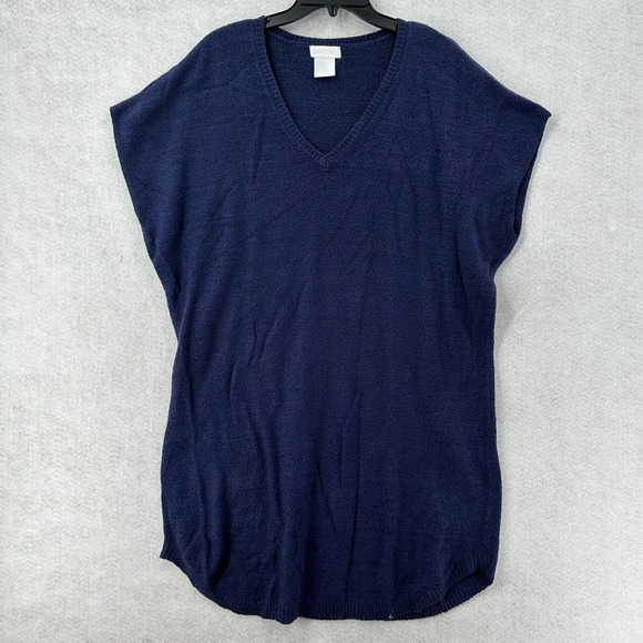 Softies Cozy Sweater‎ Dress Womens XL Blue Short Sleeve SUPER SOFT - Picture 1 of 14